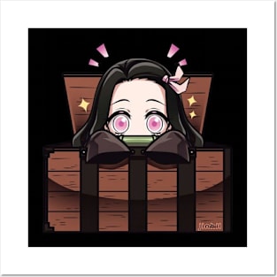 Nezuko is scared Posters and Art